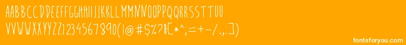 フォントBiteBullet – オレンジの背景に白い文字