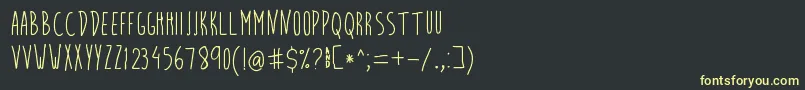 BiteBullet Font – Yellow Fonts on Black Background