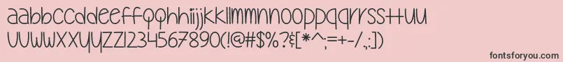 MyOhMyOtf Font – Black Fonts on Pink Background