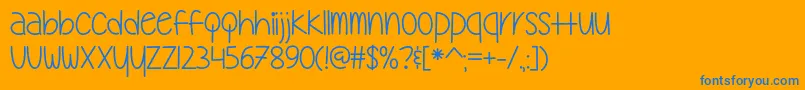 Lisätietoja MyOhMyOtf-fontista MyOhMyOtf-fontti – siniset fontit oranssilla taustalla