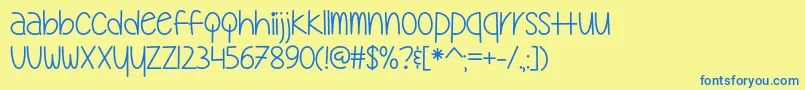 MyOhMyOtf Font – Blue Fonts on Yellow Background