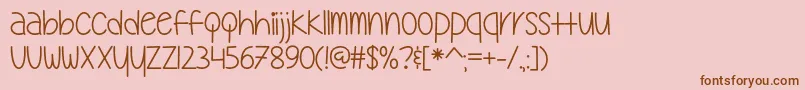 MyOhMyOtf Font – Brown Fonts on Pink Background