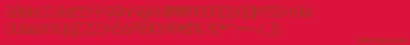 MyOhMyOtf Font – Brown Fonts on Red Background