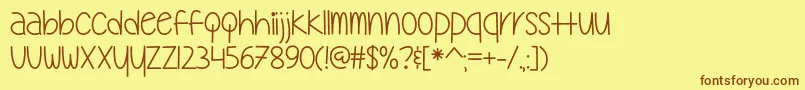 MyOhMyOtf Font – Brown Fonts on Yellow Background