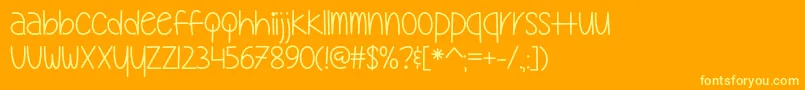 MyOhMyOtf Font – Yellow Fonts on Orange Background