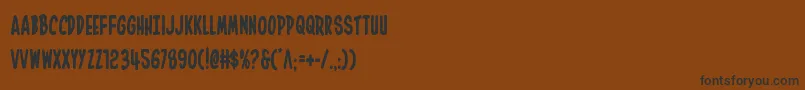 Inhouseeditioncond Font – Black Fonts on Brown Background