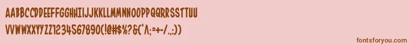 Fonte Inhouseeditioncond – fontes marrons em um fundo rosa