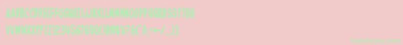 Inhouseeditioncond-Schriftart – Grüne Schriften auf rosa Hintergrund