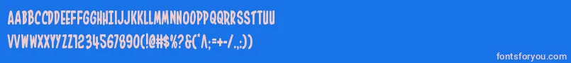 Inhouseeditioncond Font – Pink Fonts on Blue Background
