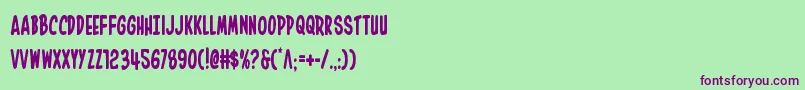 Inhouseeditioncond Font – Purple Fonts on Green Background