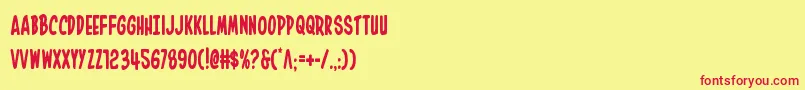 Inhouseeditioncond Font – Red Fonts on Yellow Background