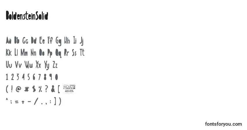 BoldensteinSolid (115905)-fontti – aakkoset, numerot, erikoismerkit