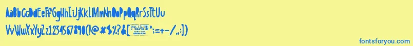 BoldensteinSolid Font – Blue Fonts on Yellow Background