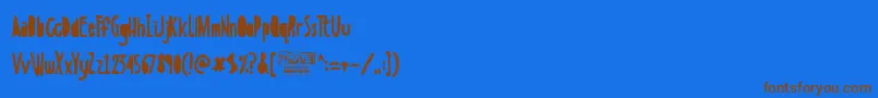 BoldensteinSolid Font – Brown Fonts on Blue Background