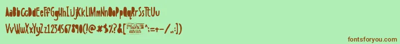 BoldensteinSolid Font – Brown Fonts on Green Background