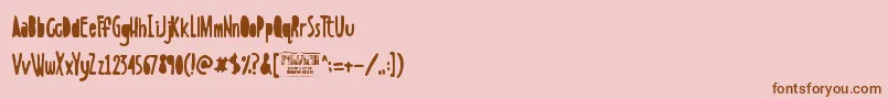 BoldensteinSolid Font – Brown Fonts on Pink Background