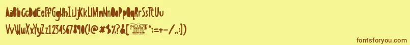 BoldensteinSolid Font – Brown Fonts on Yellow Background