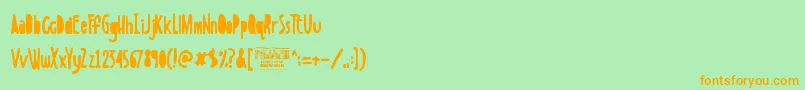 BoldensteinSolid Font – Orange Fonts on Green Background