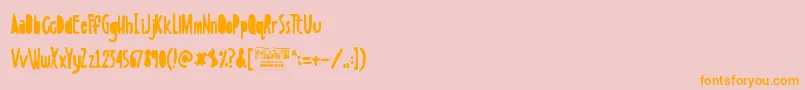 BoldensteinSolid Font – Orange Fonts on Pink Background