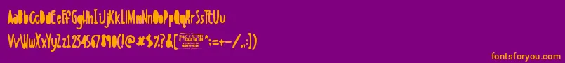 BoldensteinSolid Font – Orange Fonts on Purple Background