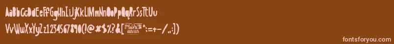 BoldensteinSolid Font – Pink Fonts on Brown Background