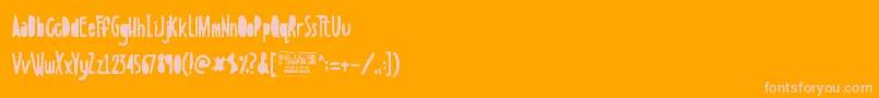 BoldensteinSolid Font – Pink Fonts on Orange Background