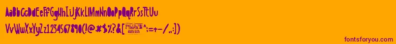 BoldensteinSolid Font – Purple Fonts on Orange Background
