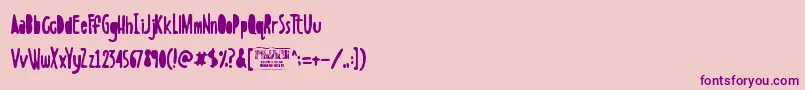 BoldensteinSolid Font – Purple Fonts on Pink Background