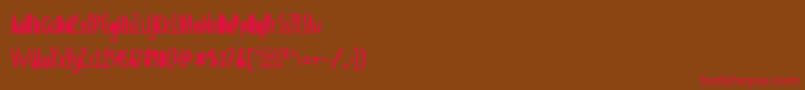 BoldensteinSolid Font – Red Fonts on Brown Background