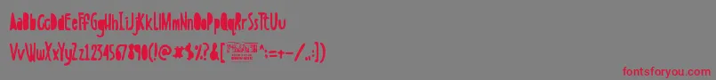 BoldensteinSolid Font – Red Fonts on Gray Background