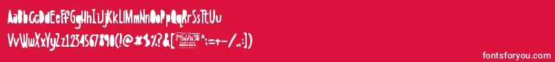 BoldensteinSolid Font – White Fonts on Red Background