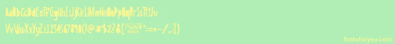BoldensteinSolid Font – Yellow Fonts on Green Background