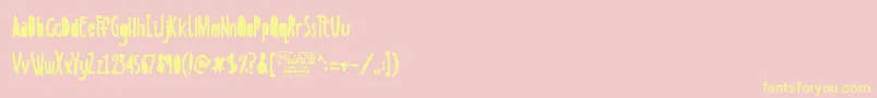 BoldensteinSolid Font – Yellow Fonts on Pink Background