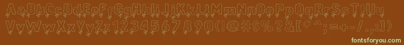 Animalcasualty Font – Green Fonts on Brown Background