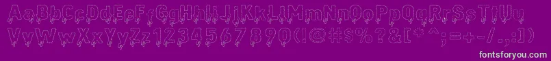 Animalcasualty Font – Green Fonts on Purple Background