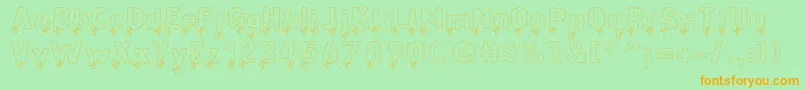 Animalcasualty Font – Orange Fonts on Green Background