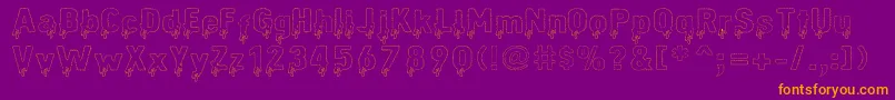 Animalcasualty Font – Orange Fonts on Purple Background