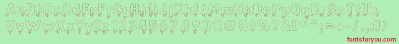 Animalcasualty Font – Red Fonts on Green Background