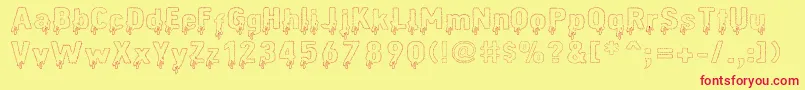 Animalcasualty Font – Red Fonts on Yellow Background