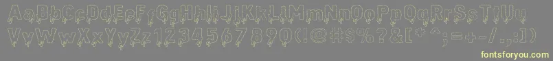 Animalcasualty Font – Yellow Fonts on Gray Background