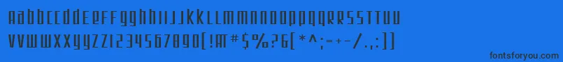 フォントSfSquareRoot – 黒い文字の青い背景