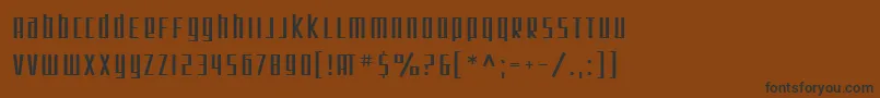 Fonte SfSquareRoot – fontes pretas em um fundo marrom