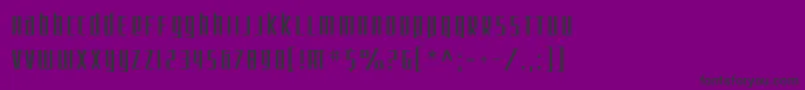 Fonte SfSquareRoot – fontes pretas em um fundo violeta