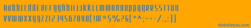 Шрифт SfSquareRoot – синие шрифты на оранжевом фоне
