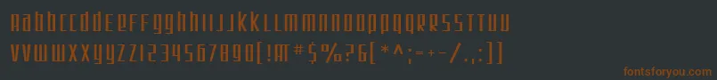 Шрифт SfSquareRoot – коричневые шрифты на чёрном фоне