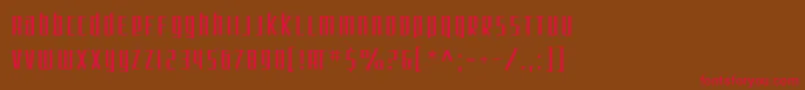 SfSquareRoot Font – Red Fonts on Brown Background