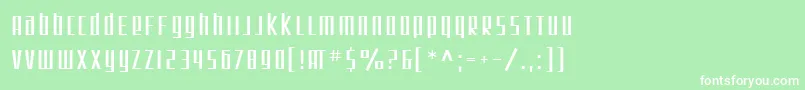 SfSquareRoot-Schriftart – Weiße Schriften auf grünem Hintergrund