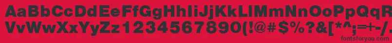 VantaBlackPlain.001.001 Font – Black Fonts on Red Background