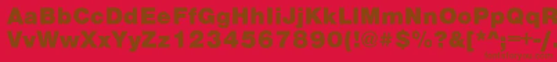 VantaBlackPlain.001.001 Font – Brown Fonts on Red Background