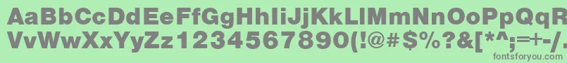 VantaBlackPlain.001.001 Font – Gray Fonts on Green Background